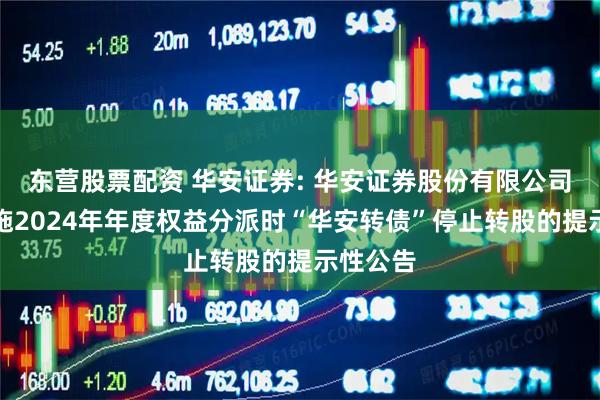 东营股票配资 华安证券: 华安证券股份有限公司关于实施2024年年度权益分派时“华安转债”停止转股的提示性公告